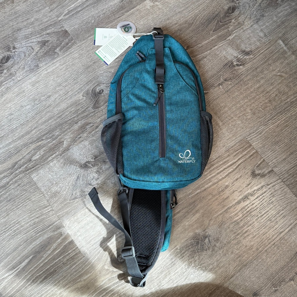 Waterfly Teal Sling Bag Crossbody Backpack Hiking Travel Daypack NEW